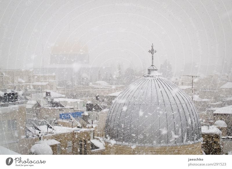 All Jubilee Years Winter Climate Climate change Weather Storm Ice Frost Snow Snowfall East Jerusalem Israel Town Capital city Downtown Old town Church Dome