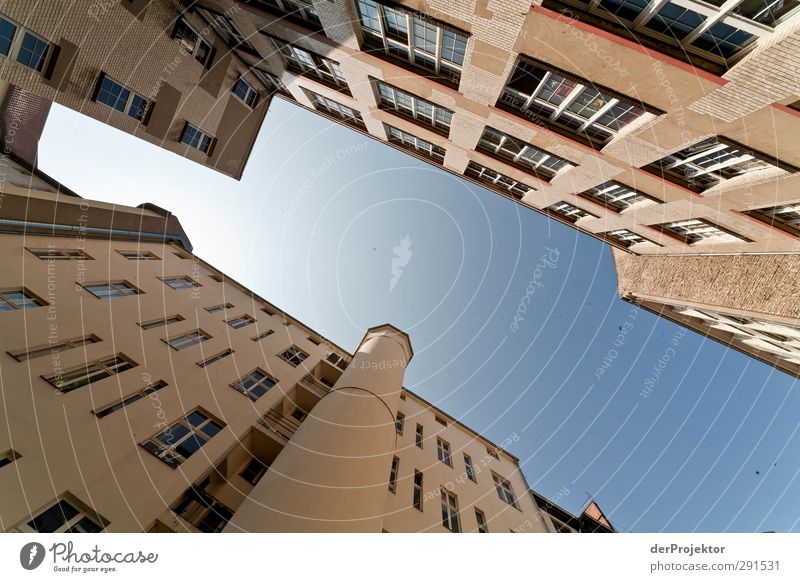 The window to the yard 07 Capital city Downtown Deserted Manmade structures Building Architecture Wall (barrier) Wall (building) Facade Window Life Style Sky