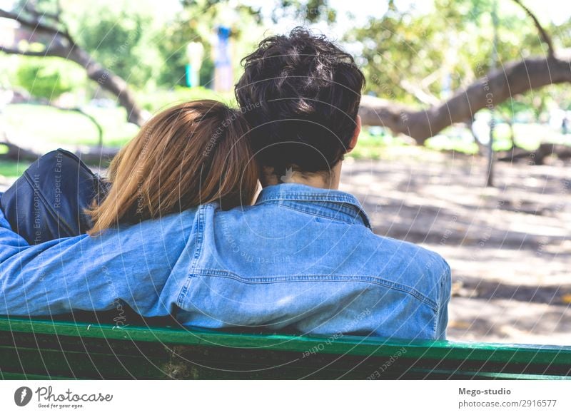 Happy couple hugging outdoors Lifestyle Joy Beautiful Leisure and hobbies Vacation & Travel Summer Woman Adults Man Family & Relations Couple Nature Autumn Park