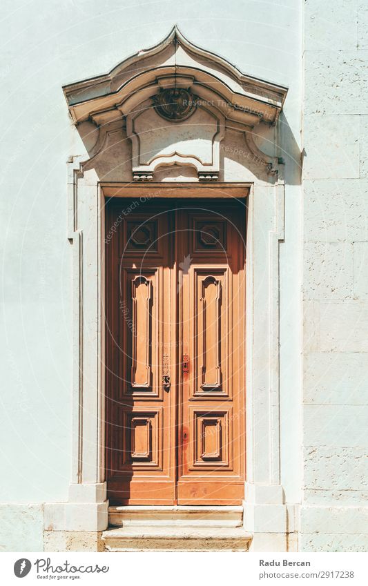 Old Wood Door In Lisbon, Portugal House (Residential Structure) Portuguese Wall (building) Architecture Building Tradition Street Entrance Facade City