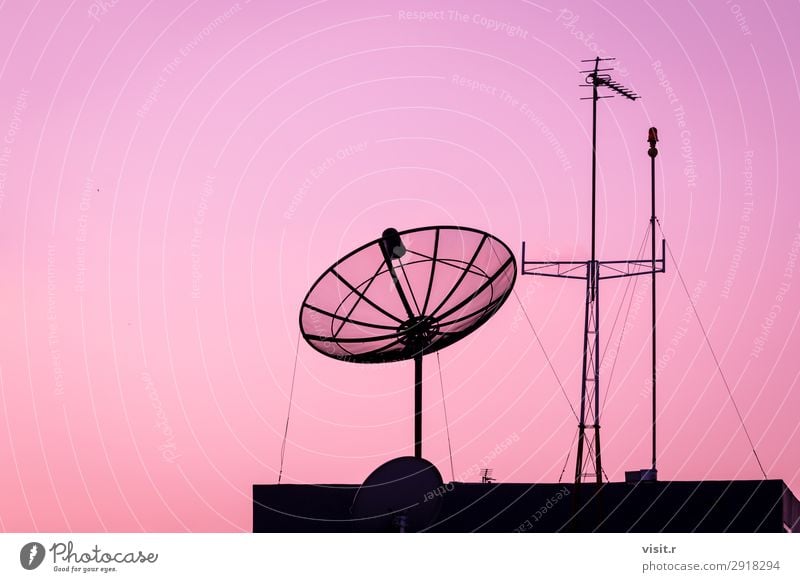 Satellite dish and Television or telecommunication antenna House (Residential Structure) Telecommunications Business Telephone Cellphone Technology