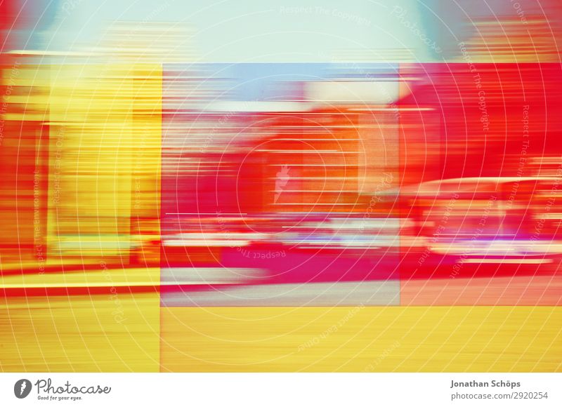 graphic background image with motion blur Town Esthetic Blue Multicoloured Yellow Red Enthusiasm Cool (slang) Optimism Life Double exposure Experimental