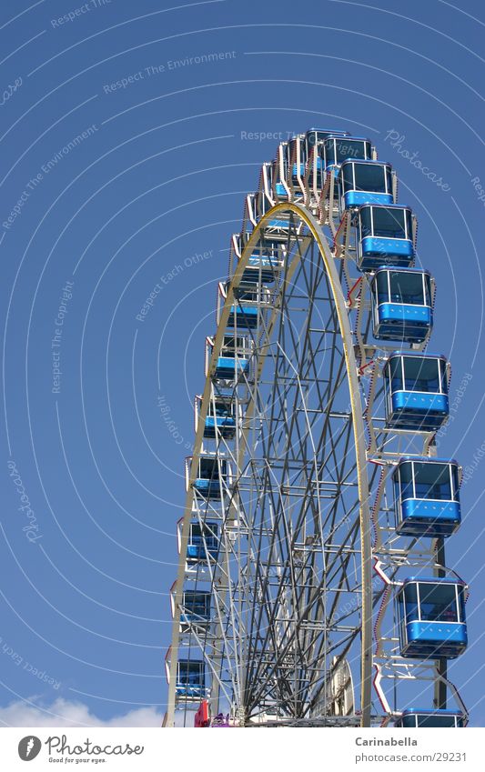 big wheel 3 Ferris wheel Portrait format Leisure and hobbies Blue Driver's cab