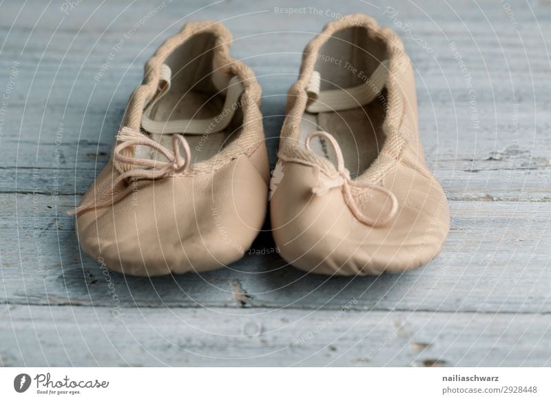 Ballet Shoes ballet shoes old worn leather retro dancing classic tied child child shoes small Dance Footwear Ballet shoe Legs Colour photo Dancing shoes