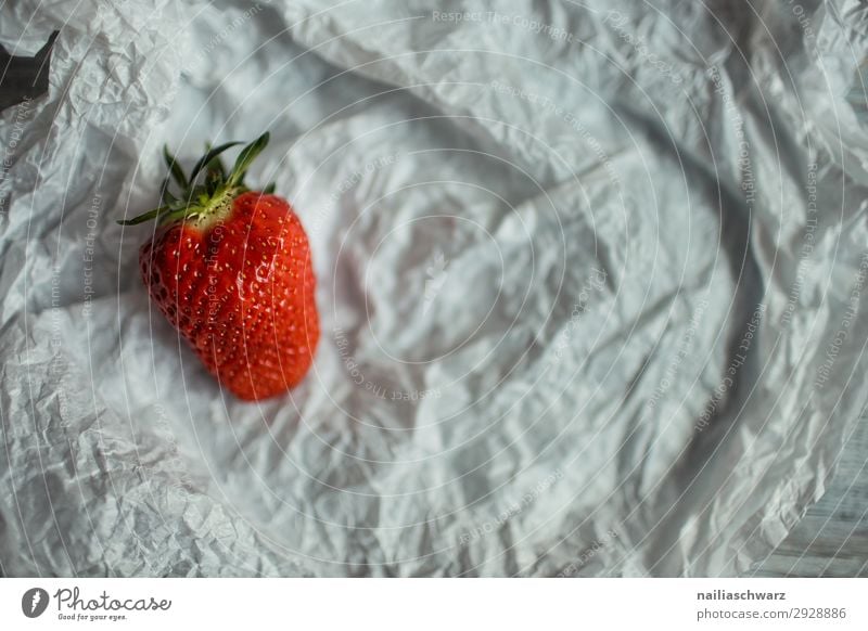 Fresh strawberry Strawberry Red Mature Single Simple simplified object background Food Organic fruit Tasty Healthy Organic produce Vitamin Sweet Delicious