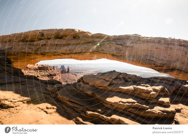 Mesa Arch Tourism Trip Adventure Environment Nature Landscape Weather Beautiful weather Colour photo Multicoloured Exterior shot Day Panorama (View) Wide angle