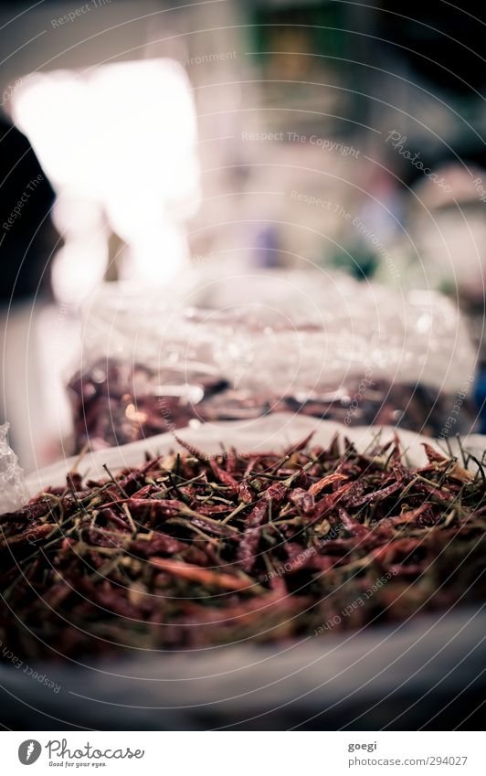 dry and spicy Food Herbs and spices Chili Thai chili Asian Food Eating Tangy Markets Capsaicin Colour photo Interior shot Deserted Shallow depth of field Frying