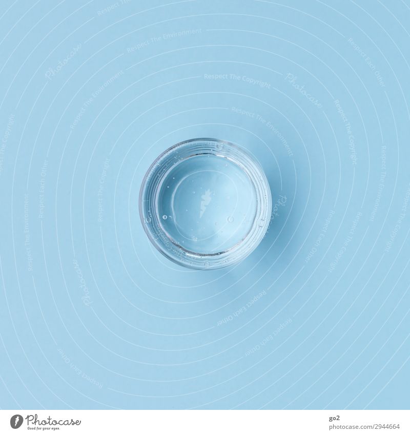 Glass of water Diet Fasting Beverage Drinking Cold drink Drinking water Healthy Healthy Eating Esthetic Fresh Round Blue Orderliness Purity Modest Refrain