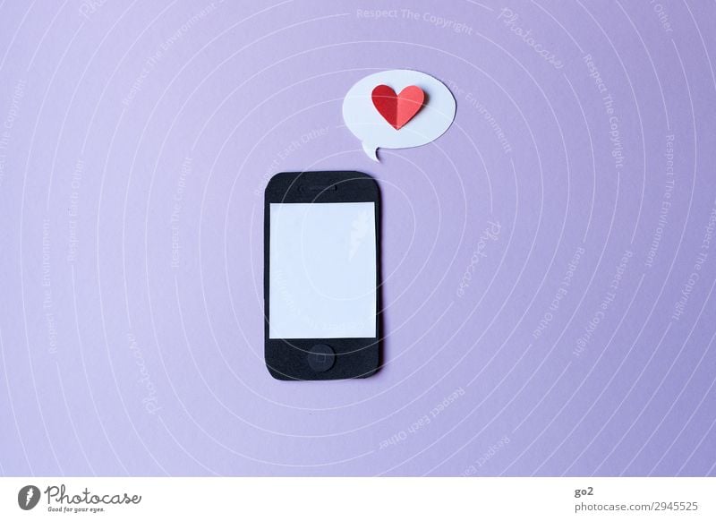 Digital Love Handicraft Telecommunications Cellphone PDA Technology Entertainment electronics Information Technology Internet Paper Sign Heart Speech bubble