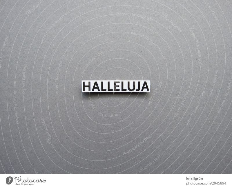 HALLEluja Characters Signs and labeling Communicate Gray Black White Emotions Happy Happiness Contentment Safety (feeling of) To console Belief