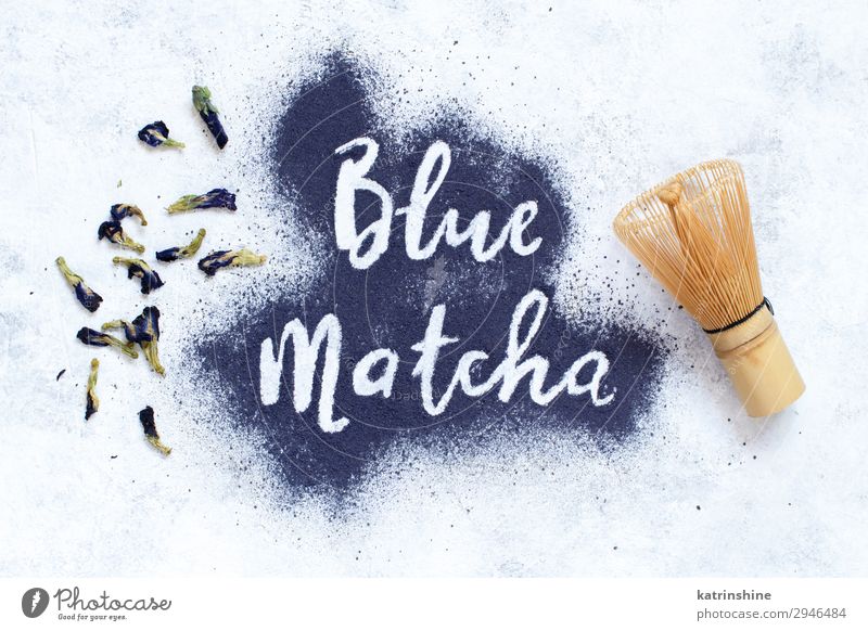 Blue matcha powder Vegetarian diet Tea Flower Natural White Energy blue matcha Beater Word butterfly pea dried flowers Powder antioxidant Dried food healthy