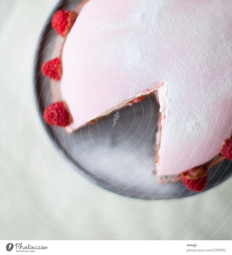 Have you tried it? Dessert Candy Gateau Raspberry Nutrition Plate Delicious Sweet Pink Colour photo Interior shot Close-up Detail Deserted Copy Space top