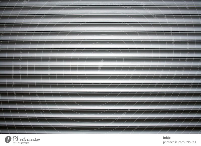 So one of these with no 15 Gate Line Stripe Long Parallel Garage door Disk Closed Across Vignetting Colour photo Subdued colour Exterior shot Close-up Abstract