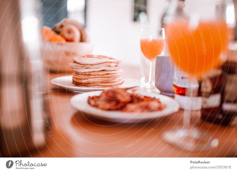 #A# Making Baking Pancakes Art Esthetic Breakfast Breakfast table Morning break Delicious Orange juice Pancake Rocks pancakes bacon Eating Weekend To enjoy