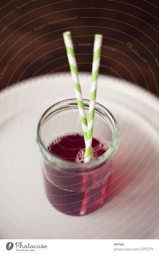 juicy Beverage Cold drink Lemonade Crockery Glass Straw Delicious Sweet Colour photo Interior shot Deserted Copy Space top Shallow depth of field