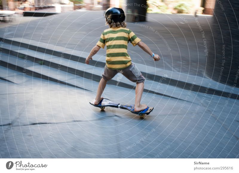 221 [high-speed inner city] Children's game Skateboard Skateboarding Parenting Androgynous Infancy Youth (Young adults) Life Human being 8 - 13 years