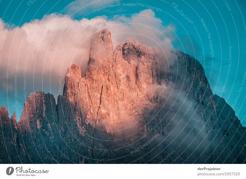 sunrise in the dolomites Vacation & Travel Tourism Adventure Far-off places Hiking Environment Nature Landscape Plant Animal Summer Beautiful weather Fog Alps