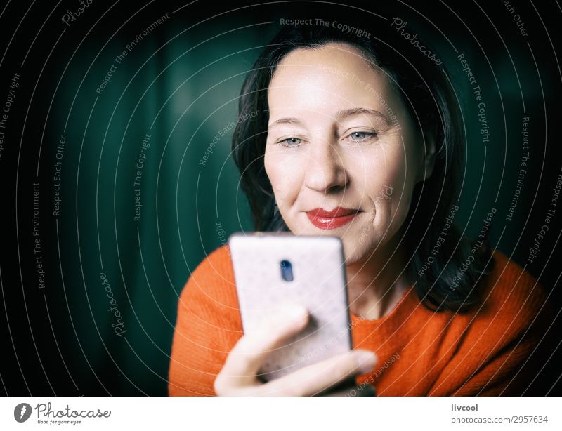 happy to be connected II Lifestyle Happy Face Relaxation To talk Telephone Cellphone Technology Entertainment electronics Feminine Woman Adults Female senior 1