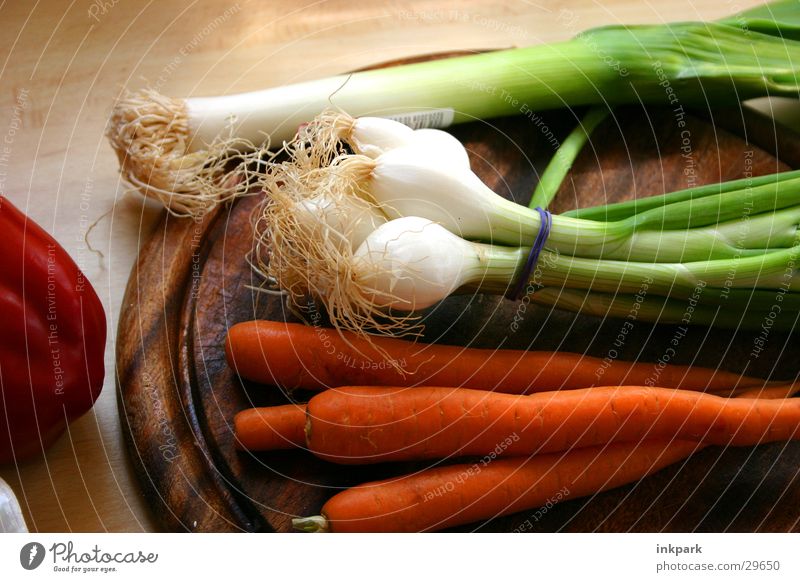 young vegetables Cut Rapes Pepper Early onion Healthy Wooden board Leek