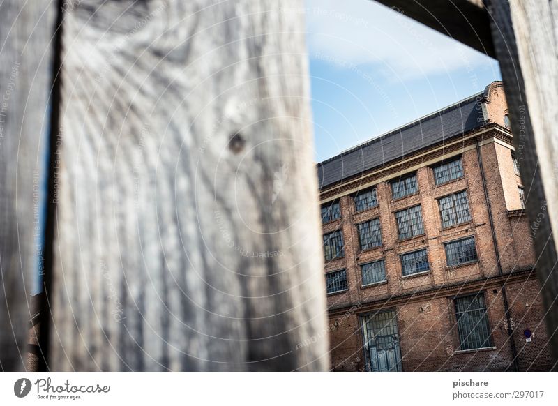 soap factory Manmade structures Architecture Facade Old Dark Apocalyptic sentiment Gap in the fence Brick Factory Ruin Colour photo Exterior shot