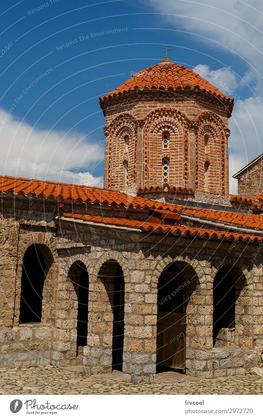 Naum Monastery, Macedonia - Albania Tourism Art Sky Clouds Small Town Church Building Architecture Facade Roof Monument Stone Historic Vacation & Travel