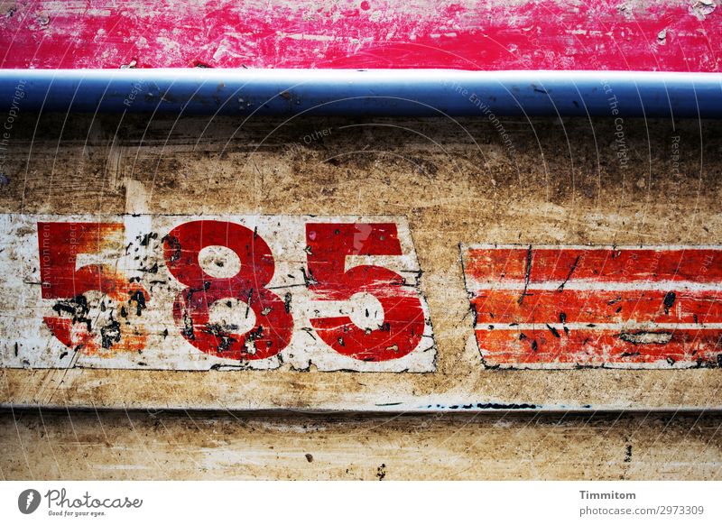 585 Vacation & Travel Denmark Navigation Watercraft Wood Digits and numbers Line Old Blue Brown Red White Emotions Dirty Lettering Violet Colour photo