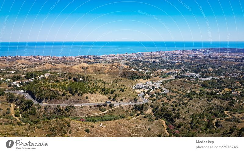 marbella Nature Landscape Earth Sky Horizon Summer Beautiful weather Plant Tree Flower Grass Bushes Field Coast Marbella Andalucia Spain Europe Town Populated
