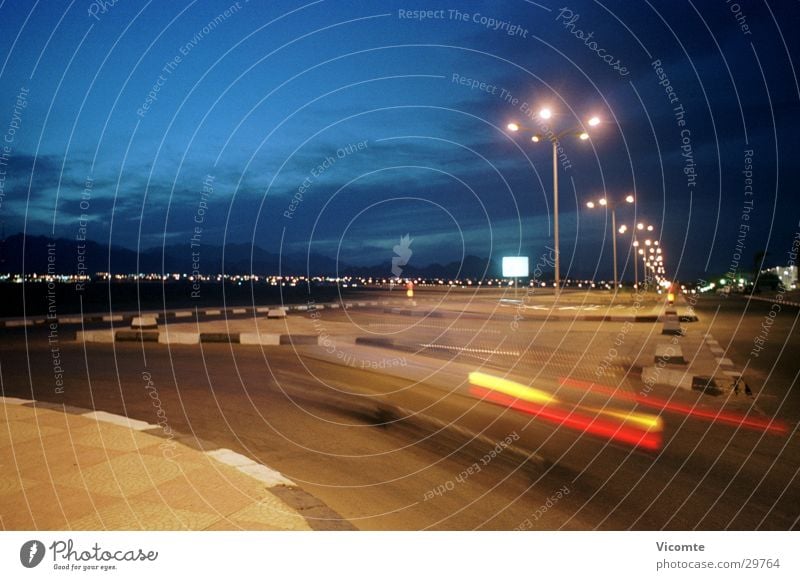 night ride Night Speed Street lighting Egypt Long exposure Transport Curve Landscape
