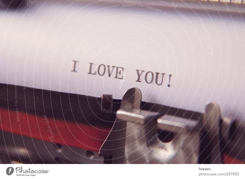 love letter Paper Piece of paper Sign Characters Write Retro Love Infatuation Lovesickness Longing Love letter With love Communication Affection Typewriter