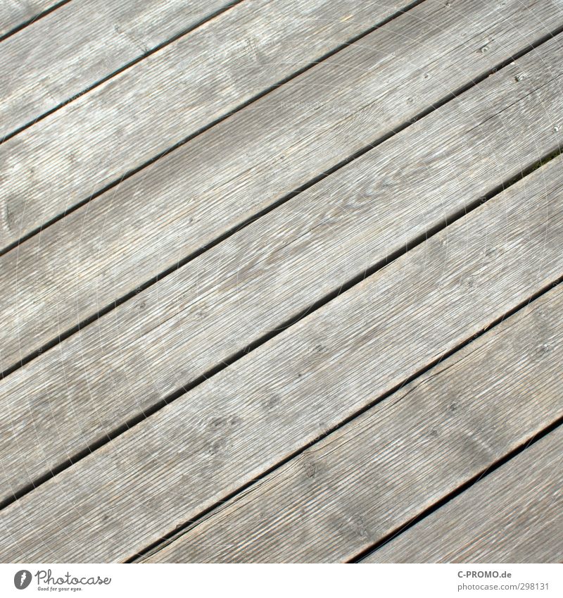 Diagonal planks Terrace Garden Wood Old Wooden floor Floorboards Weathered Wood grain Gray Colour photo Exterior shot Neutral Background Day