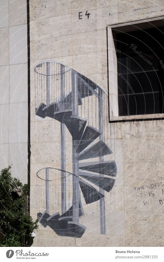 Staircase - trompe-l'oeil Design Joy Flat (apartment) House (Residential Structure) Decoration Art Artist Painter Work of art Building Wall (barrier)