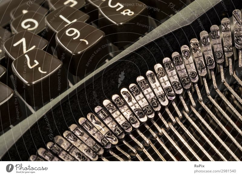 Detail of an old typewriter. Lifestyle Style Design Leisure and hobbies Reading Education Science & Research Adult Education Work and employment Profession