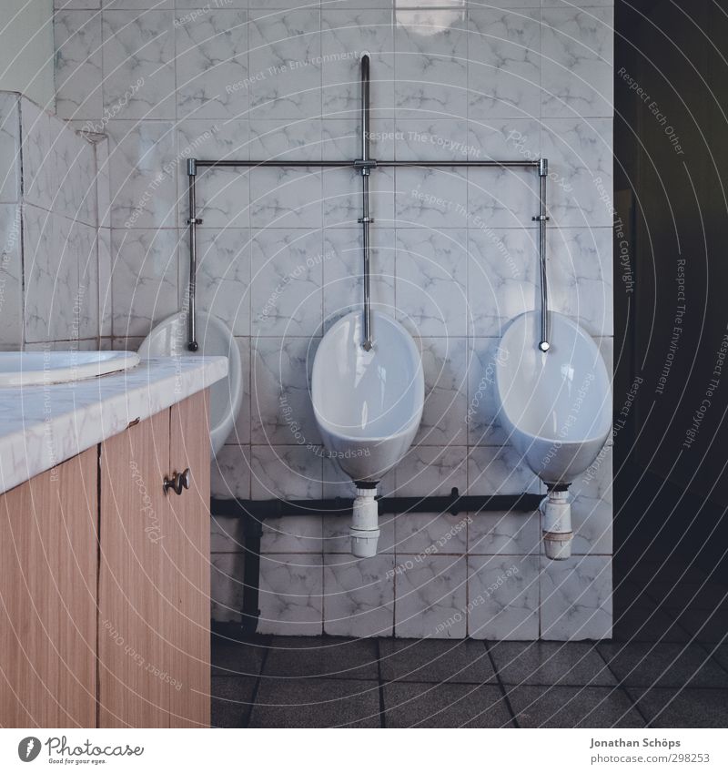 3 Wall (barrier) Wall (building) Old Exceptional Hideous Toilet Urinal Bathroom Male preserve Historic Urinate Basin Porcelain Sink Expressionless Gloomy Funny