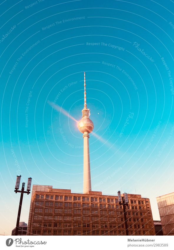 Berlin Television Tower Alexanderplatz Capital city Landmark Television tower Discover Blue Shopping Tourism Inspection Looking Colour photo Multicoloured