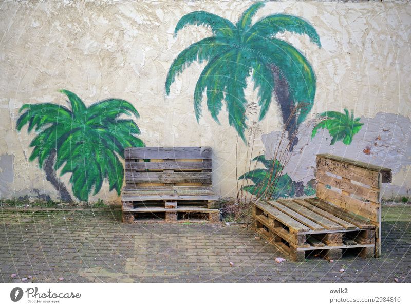 Holidays under palm trees Leisure and hobbies Vacation & Travel Tourism Far-off places Summer vacation Beach Work of art Painting and drawing (object)