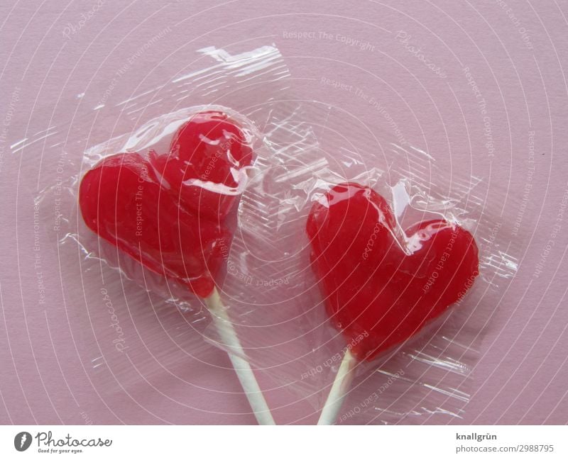 just the two of us Food Candy lollipop Nutrition Heart Love Sweet Pink Red White Emotions Happy Spring fever Sympathy Friendship Together Infatuation Romance