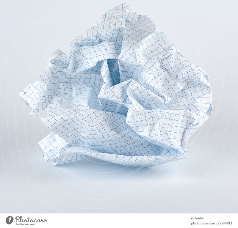 crumpled blank white sheet of paper into the cell Office Paper Piece of paper Sphere Study White Idea ball background wrinkled clipping page Crushed Consistency