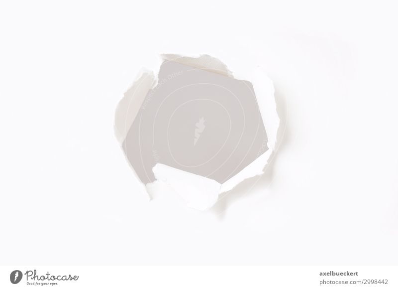 hole in paper wall Design Paper Piece of paper White Creativity Advertising Hole Breach Copy Space Burst Blank Torn Open Destroy Gap Opening Background picture