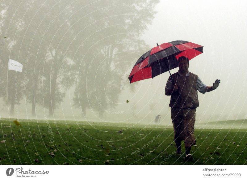 Hardcore Golf Golfer Umbrella golfing putting fairway Rain Golf course