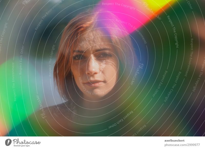 Portrait with light incidence and glare spots Lifestyle Summer Human being Feminine Young woman Youth (Young adults) Woman Adults 1 18 - 30 years Red-haired