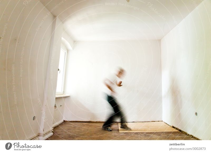 search Old building Period apartment Motion blur Hallway Wooden floor Window Floor covering Man Wall (barrier) Human being Town house (City: Block of flats)