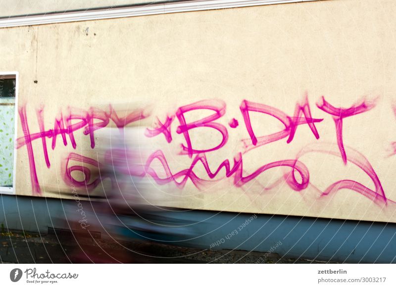 birthday Happy Birthday Congratulations Birthday wish Desire House (Residential Structure) Wall (building) Wall (barrier) Graffiti Tagging (graffiti) Vandalism