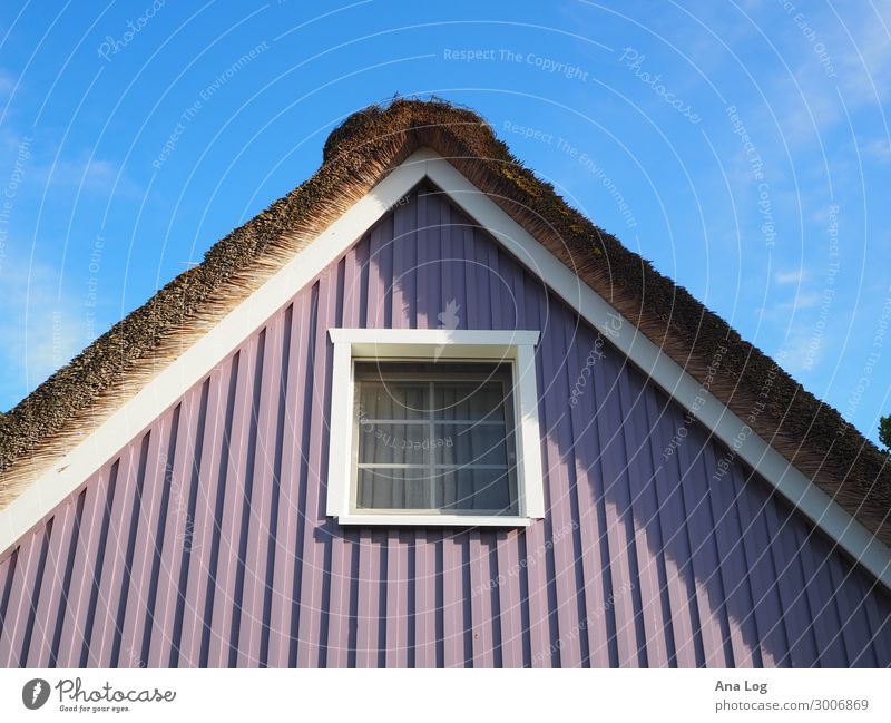colour play Clouds Summer Zingst Germany Europe Village Deserted House (Residential Structure) Manmade structures Building Architecture Facade Window Roof