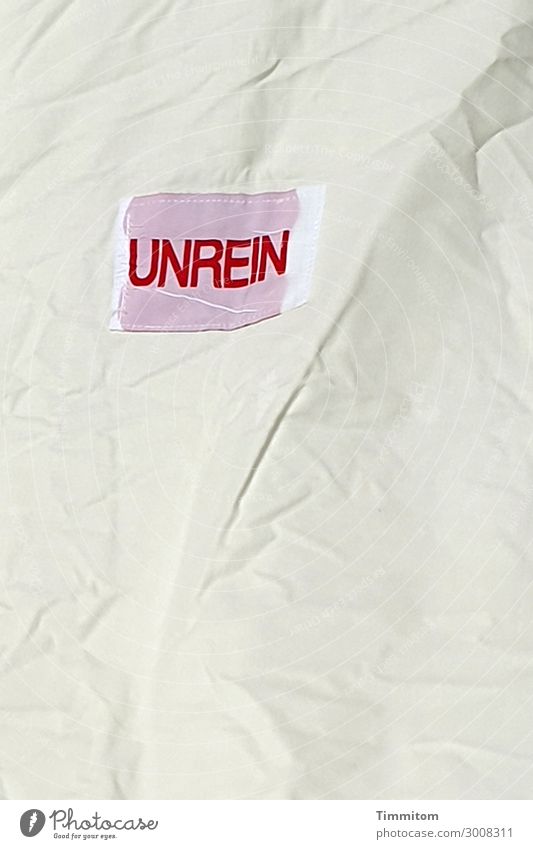 UNREIN Healthy Health care Nursing Hospital bed Covers (Construction) Signs and labeling Characters Wait Simple Red White Emotions Fear Illness Dirty