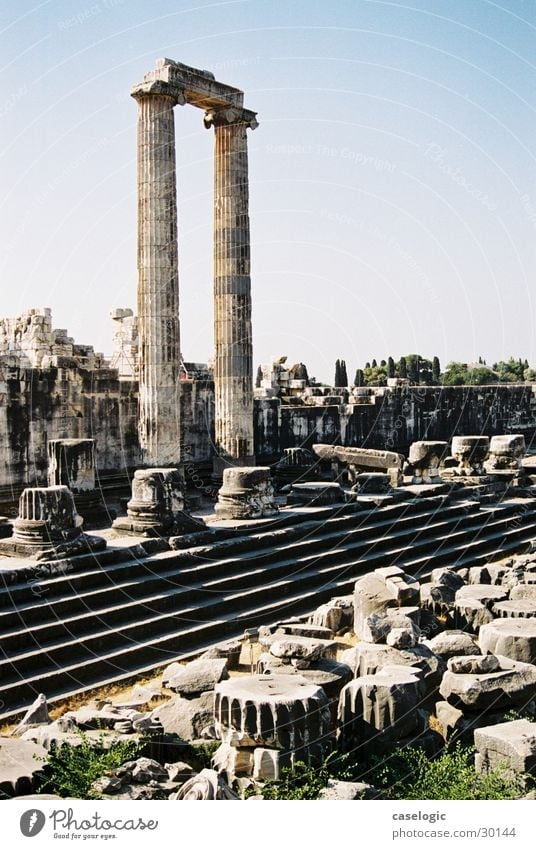 The ruin of Didima Temple Turkey Ruin Leisure and hobbies Column Stone