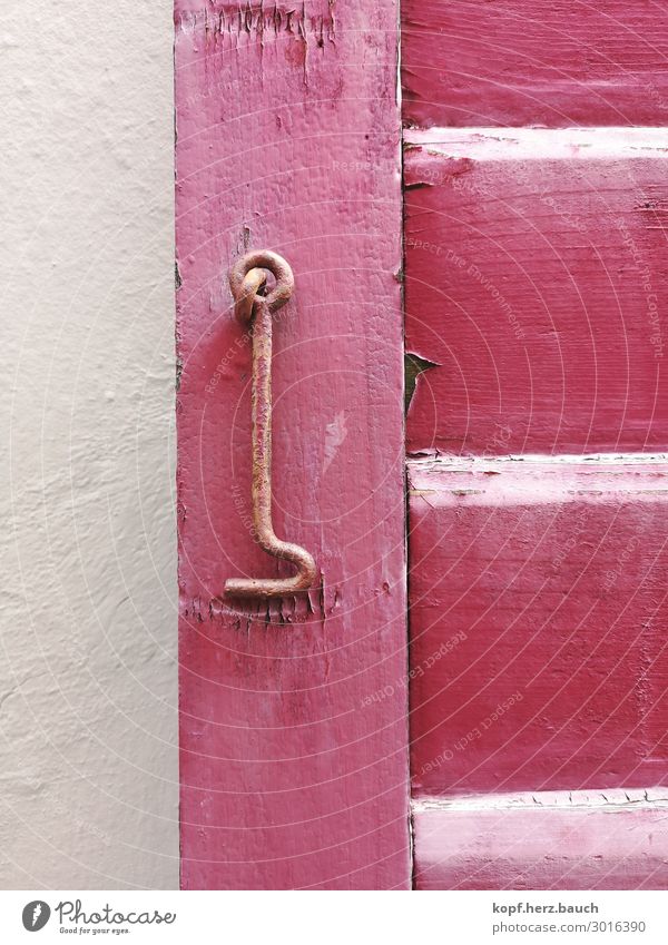 Rosa's Secret Window Shutter Old Pink Red Secrecy Hospitality detailed Mysterious Hiding place Exterior shot Deserted