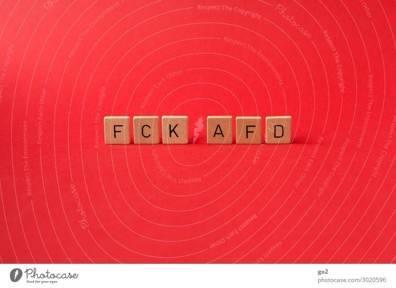 FCK AFD Wood Characters Red Compassion Obedient Goodness Hospitality Altruism Humanity Solidarity Tolerant Threat Society Politics and state AfD