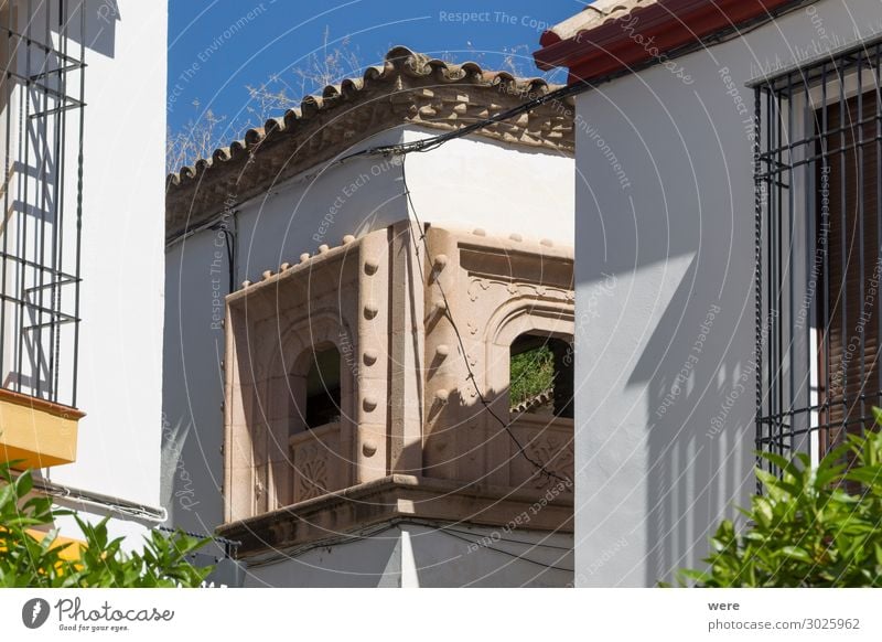 Historic facades in the old town of Cordoba Manmade structures Building Architecture Window Old Exotic Andalusia holiday spain historic house nobody