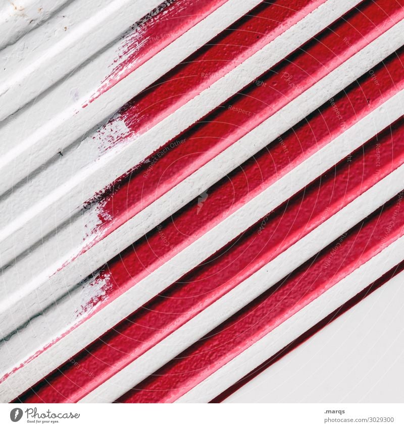 Ketchup / Majo Style Design Dye Metal Stripe Cool (slang) Red White Colour Arrangement Illustration Background picture Colour photo Exterior shot Close-up