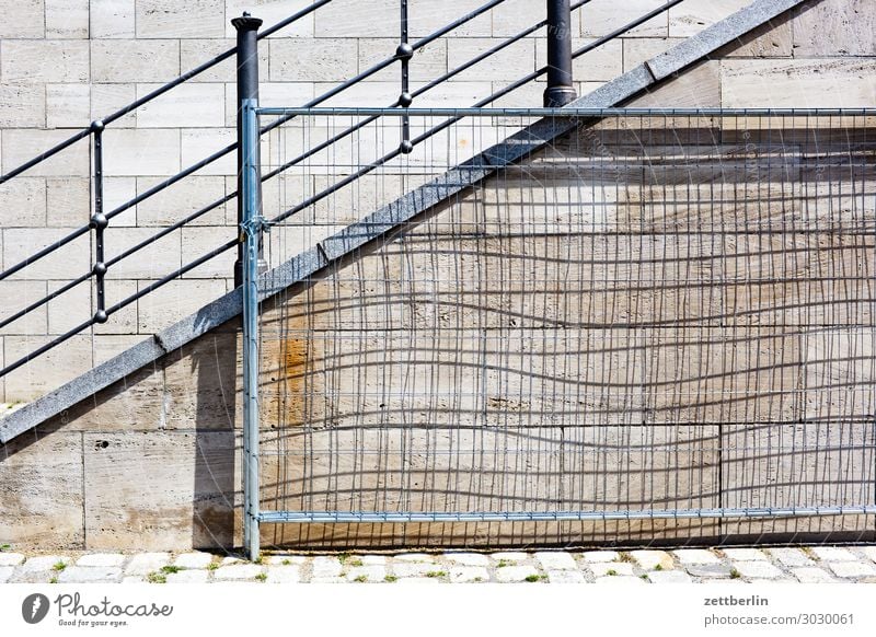 fence Berlin Stairs Wall (barrier) Wall (building) Jetty quay wall Channel Spree Spreebogen Handrail Banister Fence Wire fence Metalware Barrier Border Light